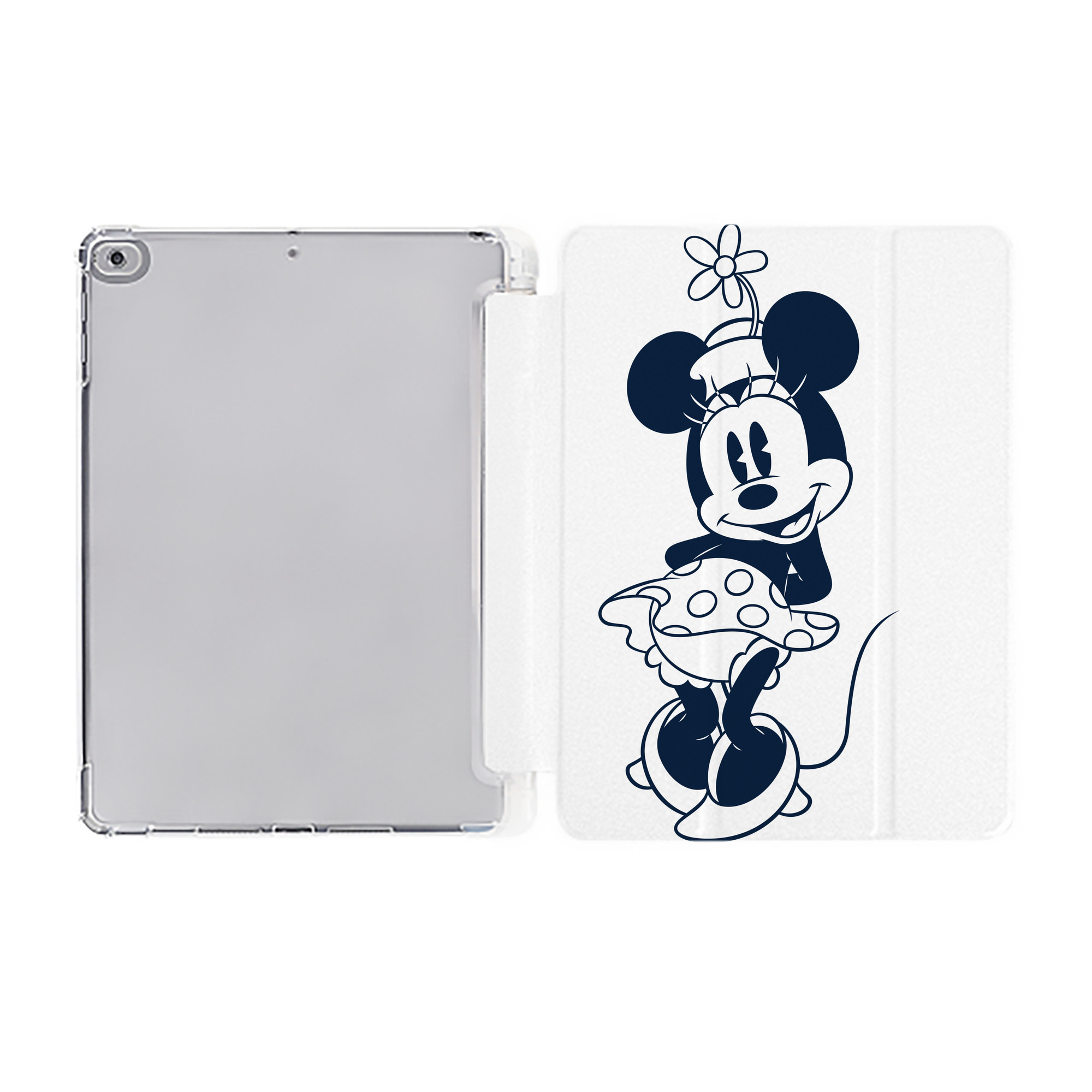 （画像用） ミッキーマウス Mickey Mouse IPad ケース ペン収納付き 三つ折りスタンド PUレザー×シリコン 対応機種9.5/10.5/10.9インチ